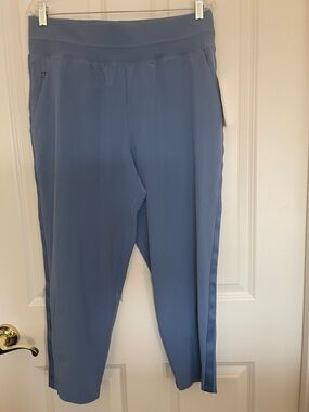 Athleta Nolita Slim Tapered Crop Pant in Sky Blue